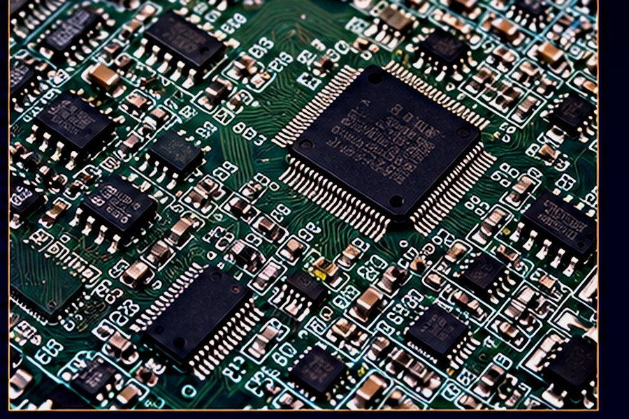 Densely populated surface mount circuit board